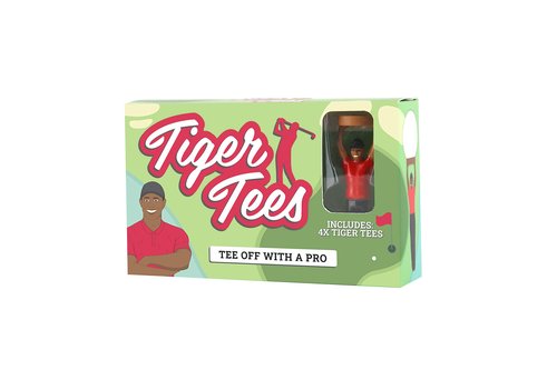 Gift Republic Unisex Tiger Golf Tees 4-Pack, Multi, One Size