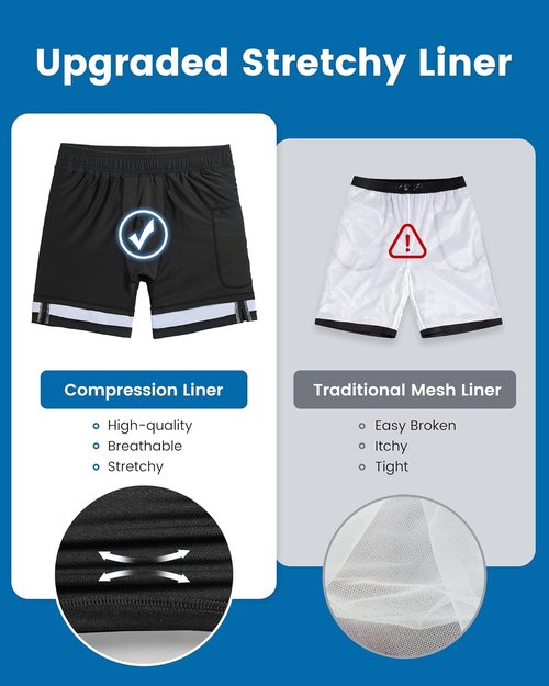 Maamgic Men's 2-in-1 Swim Trunks - 7-Inch Board Shorts for Comfort & Style