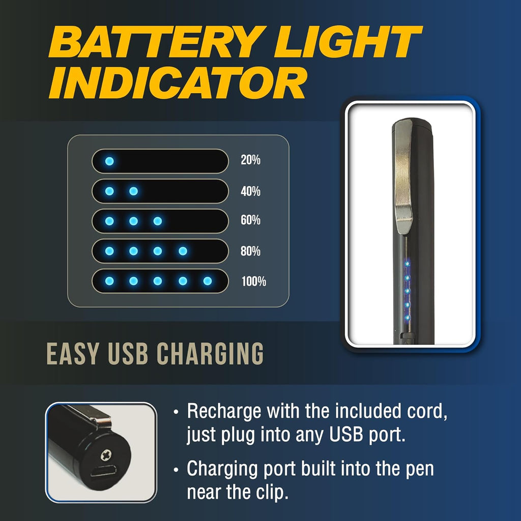 Streetwise Pain Pen Stun Gun - 25,000,000 Volts Tactical Self-Defense Tool | USB Rechargeable, Compact Design