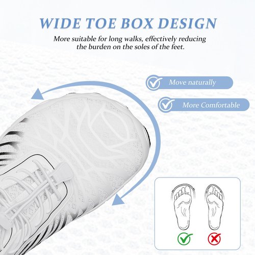Barefoot Shoes for Women & Men, Grounded Walking Hiking Barefoot Shoes, Wide Toe Box Non-Slip Water Athletic Footwear, Comfortable Vitality Barefoot Footwear, Trail Running Sneakers Unisex.