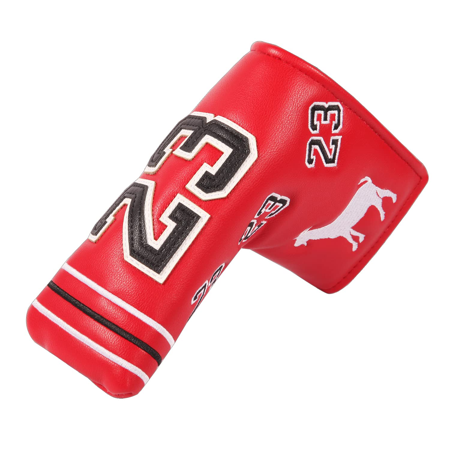 SHABIER Number 23 Red Golf Putter Cover Headcover for Blade Golf Putter Head Cover (Horizontal No.23)