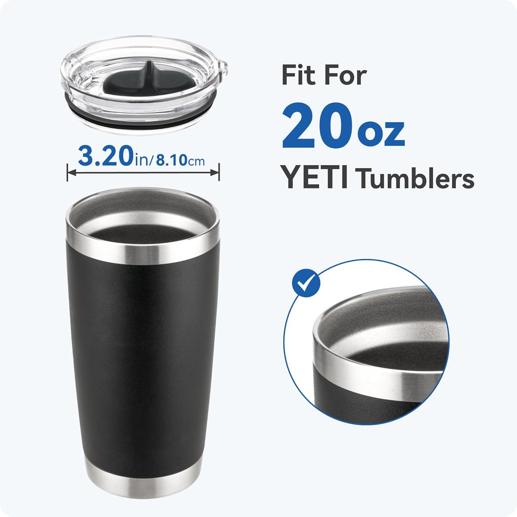 YETI 20 oz Tumbler Lids - Spill Proof, BPA-Free Replacement Lids for 10/24 oz Mugs & 10 oz Lowballs