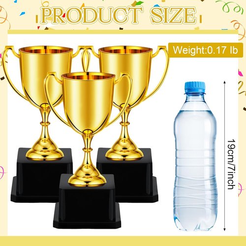 Ecation 18 Pcs Gold Trophy Awards - 7 Inch Appreciation Gifts for Teachers, Nurses & Volunteers