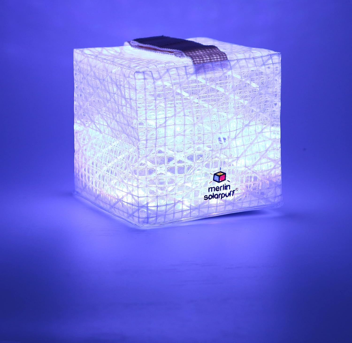 Solight Design SolarPuff Merlin Solar Lantern - Waterproof Rechargeable LED Camping Light | Color Therapy, Collapsible for Emergencies