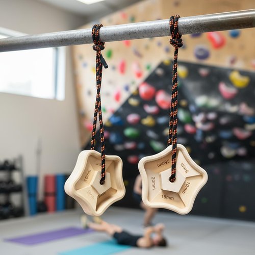 VERTIPEAK Portable Hangboard - 2 Pack Wooden Rock Climbing Fingerboard, Lightweight with 5 Multi-depth Pockets, Finger Strength, Arm Workout & Pull-up Training
