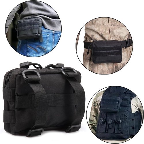 MOLLE Pouches - Tactical Water-Resistant Utility Gear | 2-Pack Compact EDC Pouches