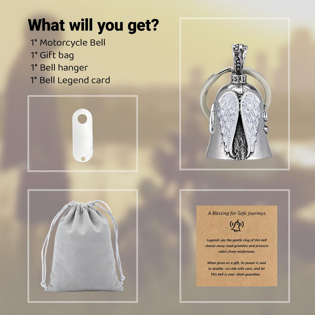 Vortika Guardian Angel Motorcycle Bell (Angel Wings)