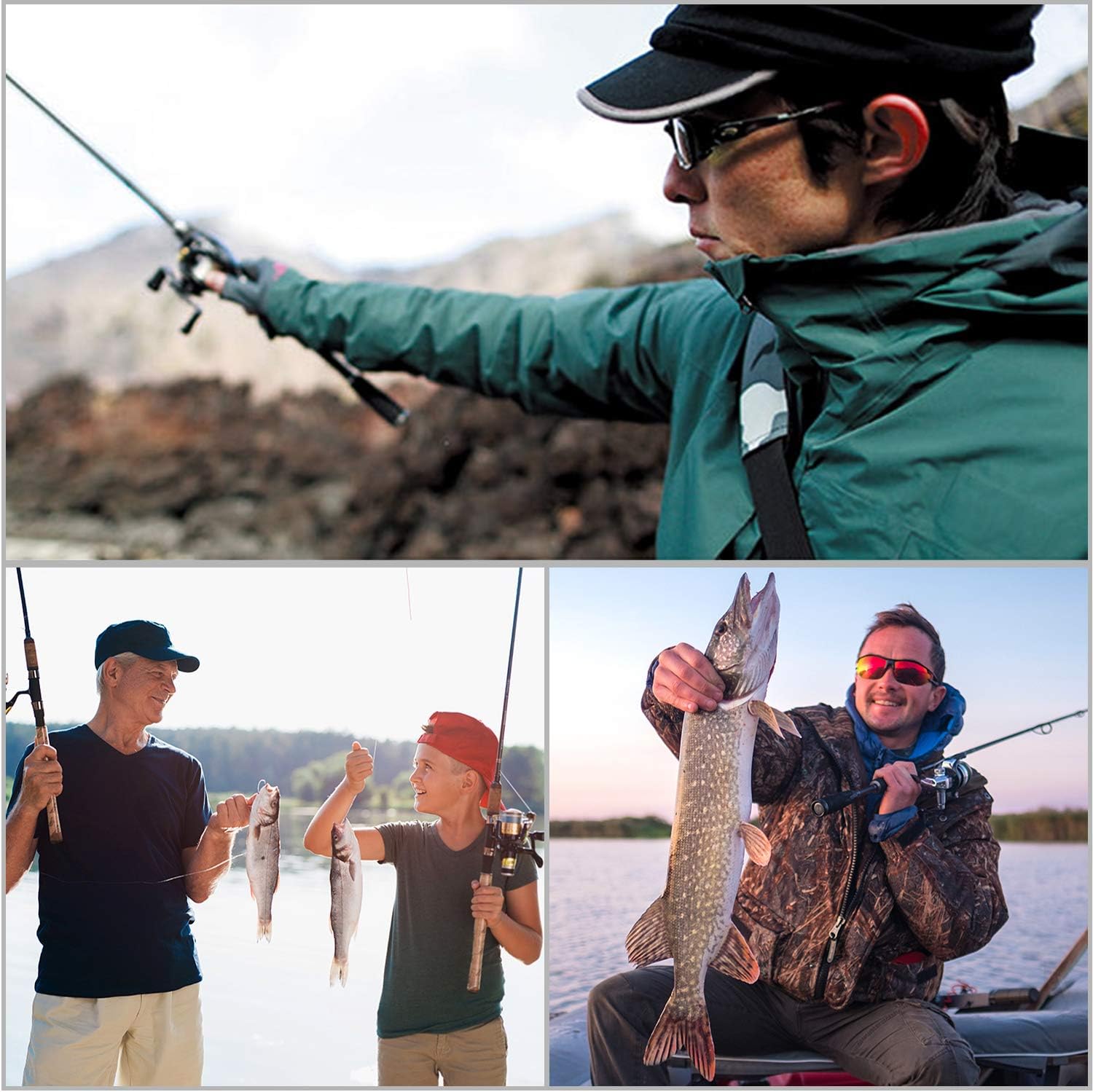 PLUSINNO Elite Hunter Fishing Rod - 7FT IM6 Graphite Spinning & Casting Rod with Stainless Steel Guides | Golden Finish
