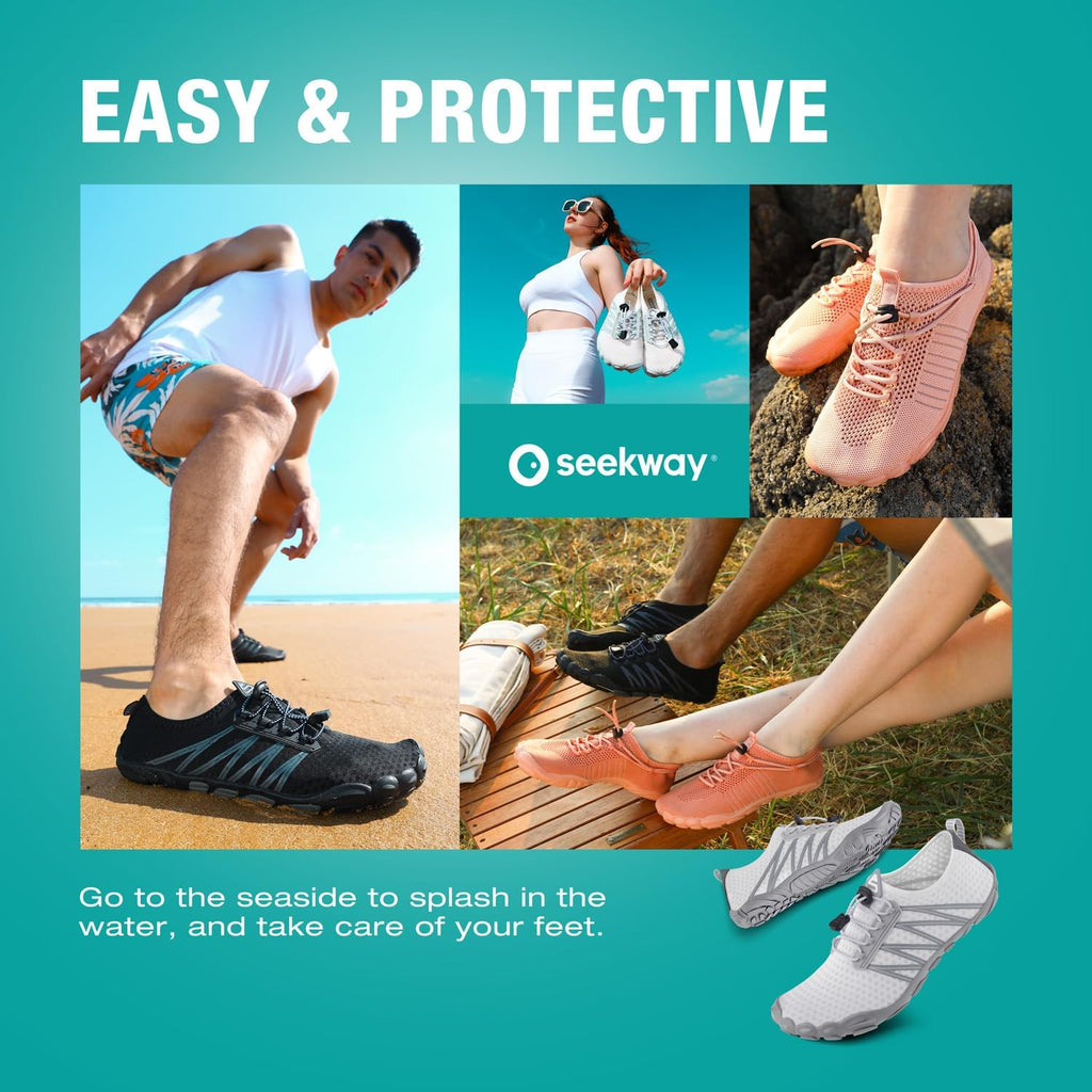 SEEKWAY Water Shoes - Quick-Dry Aqua Socks for Men & Women | Ideal for Beach, Swim, Hiking & Kayaking
