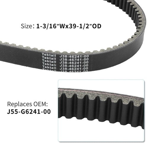 Tektall J55-G6241-00 Clutch Belt kit, Drive & Starter Generator Belt Kits JN6-H1173-00 Clutch Drive Belt for Ya-maha G2 G8 G9 G11 G14 G16 G22 Drive G29-4 Golf Cart Drive Belt