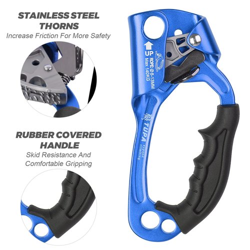YIWENG Ascender, Outdoor Hand Ascender Climbing Ascender 8-13mm Vertical Rope Access Climbing Rescue Caving