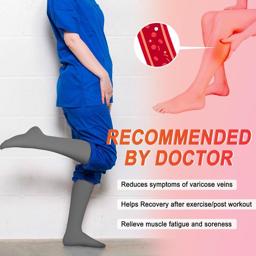 Iseasoo Compression Socks for Women - 4 Pairs for Enhanced Circulation | Ideal for Nurses, Running & Travel