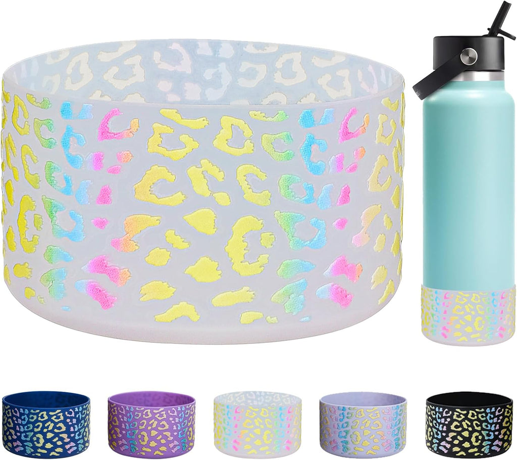 WK IEASON Hydro Flask Protective Silicone Base Cover - Anti-Slip Sleeve for Wide Mouth Bottles | 3.56" Diameter