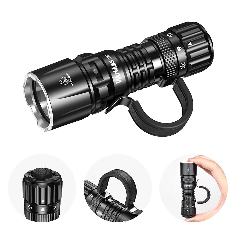 Wurkkos TD07 1300 Lumen LED Tactical Flashlight - Black
