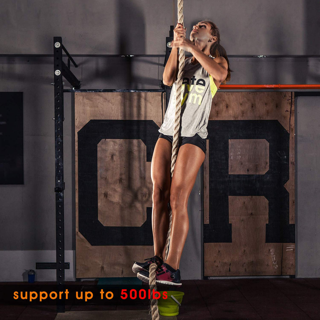 Yes4All Gym Climbing Rope for Fitness & Strength Training, 1.5-inch Diameter – Length Available 10, 15, 20ft (1.5in - 20ft)