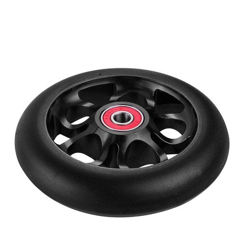 2Pcs 110mm Pro Scooter Wheels with Abec 9 Bearings Fit for MGP/Razor/Lucky Envy/Vokul Pro Scooters Replacement Wheels (Black)