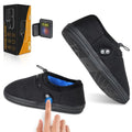Heated Slippers, Amiable 7.4 V Unisex Foot Warmer with Anti-Touch Function, Heated Shoes with Dual Switches, Electric Slippers, Cordless Heat Feet Warmers with Rechargeable Battery（M）