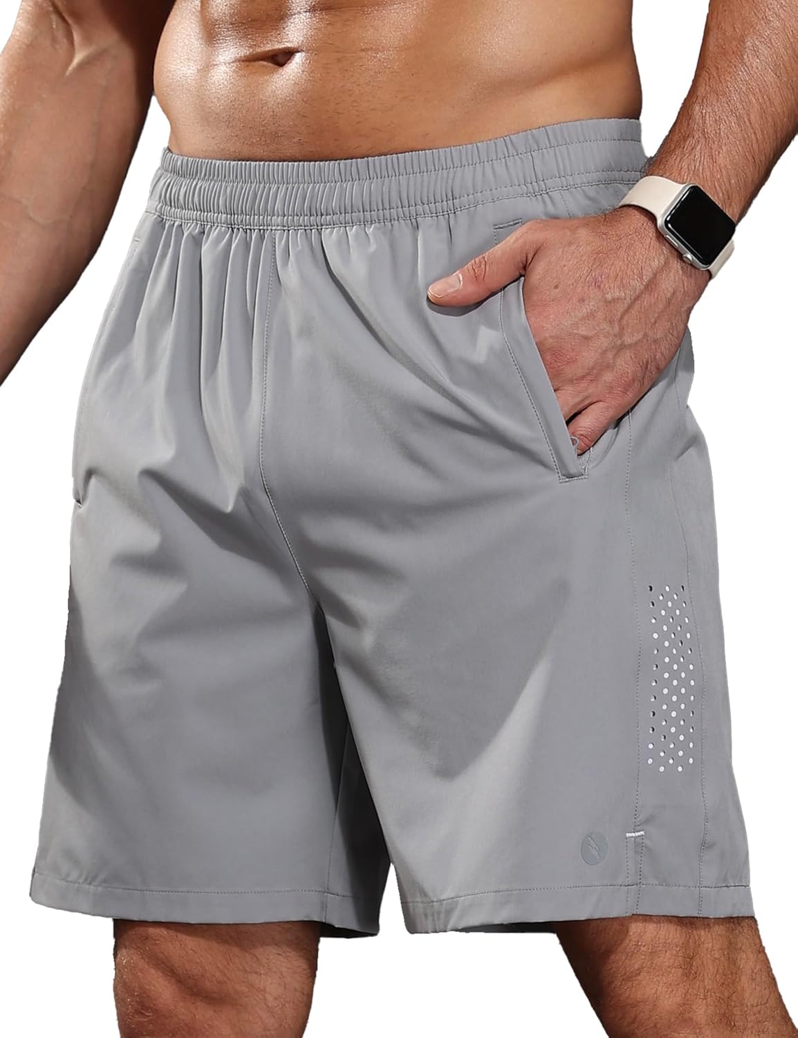 Skiennix Men's Athletic Running Shorts - Quick Dry Lightweight 7" Workout & Training Gym Shorts