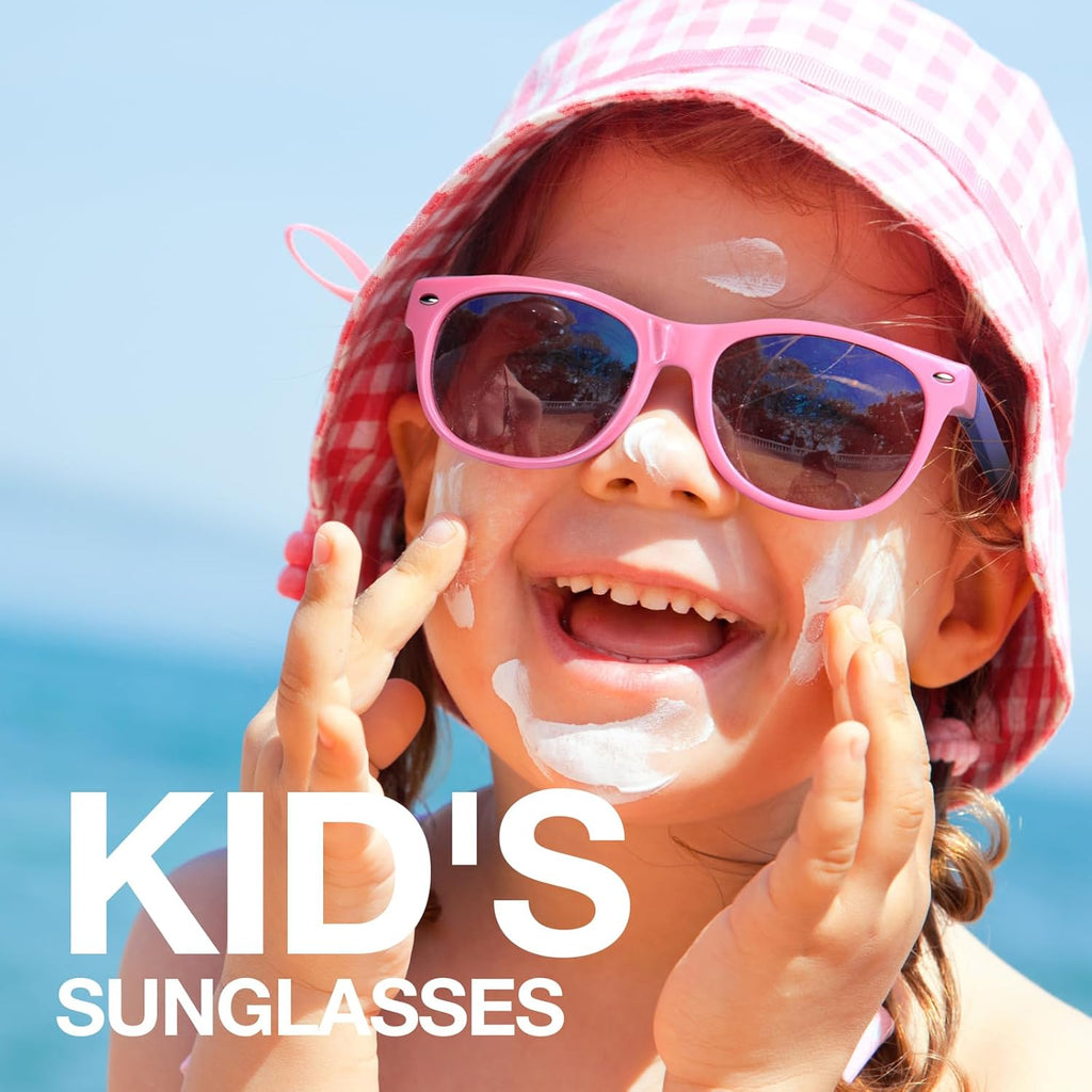 RIVBOS Kids Sunglasses - Polarized UV Protection with Flexible Rubber Frame | Shades for Boys & Girls RBK004