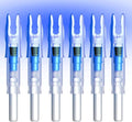 Linpeng Lighted Nocks for Arrows - 6PCS with ON/OFF Switch | Compatible with 165/G, 204/X, 233/H, 244/S, 246/GT