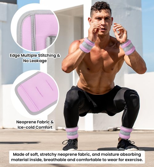 Ankle Weights - Adjustable 1-20 LBS for Men & Women | Perfect for Fitness, Therapy & Workouts