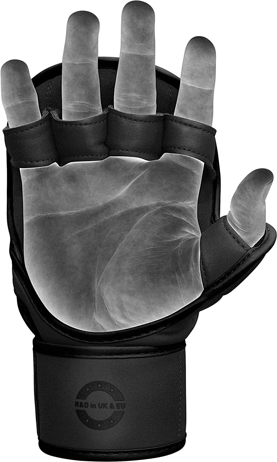 RDX MMA Gloves - Hybrid Open Palm Martial Arts Mitts for Men & Women | Maya Hide Leather, Wrist Support