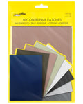 ZEFFFKA Nylon Self-Adhesive Repair Patches - Waterproof & Durable 5x7 Inch Fabric Patches | 8 Assorted Colors