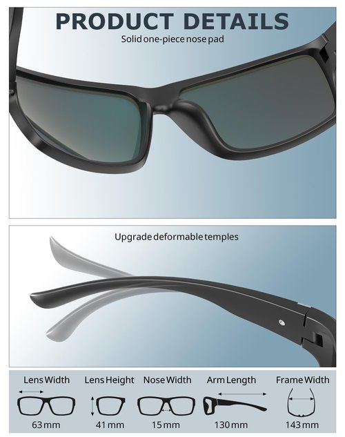 KALIYADI Polarized-Sunglasses Men Sports Sun-Glasses: Men Polarized Sunglasses Women UV400 Protection for Fishing Golf A03
