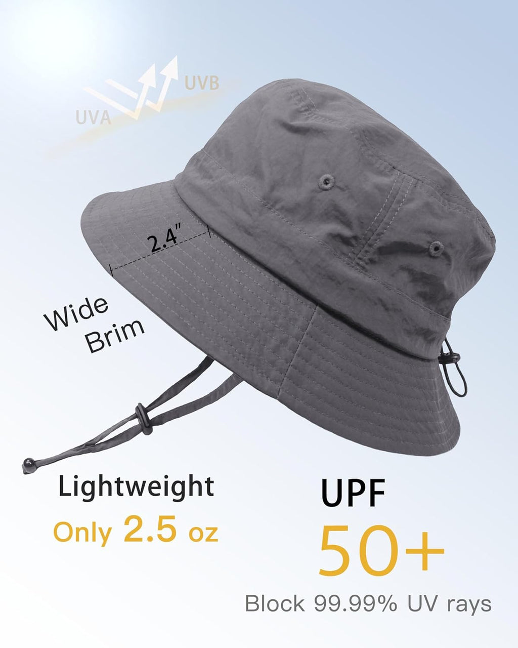 Skiennix Waterproof Bucket Hat - UV Protection Outdoor Hat for Men & Women | Packable Fishing Hat