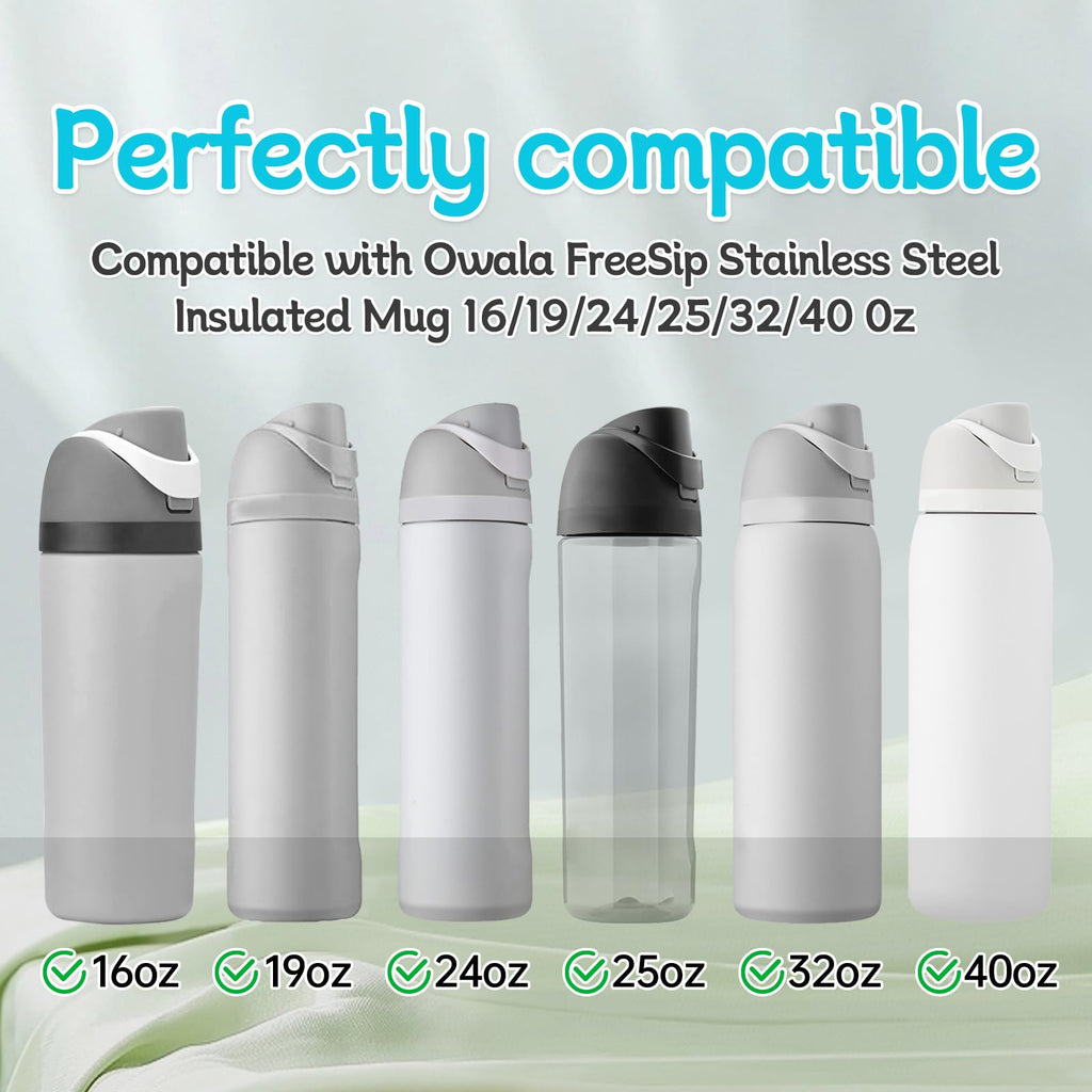 ZONBBEE 6pcs Replacement Stopper Compatible with Owala FreeSip 24oz 32oz,Water Bottle Top Gasket Lid for Owala 16/19/24/32/40oz Seal Bottle Mouth Cap Stopper Silicone Parts Insert Accessories