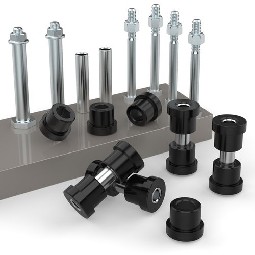 10L0L Golf Cart Spring Bushing Kit with Screw Nut-Rear Leaf Springs Shackles Bushing Sleeve for EZGO TXT/Medalist (1994-up) & Club Car DS (1981-up), Replaces Parts 70289-G02 70291-G01 14158-G1