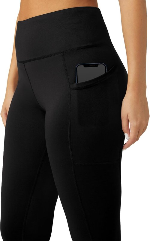 No Nonsense Women's Workout Leggings - High Waist Tummy Control with Pockets | Athletic Yoga Pants