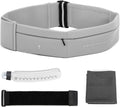 Lsnisni Slim Running Belt - Adjustable Waist Pack with Water Bottle & Towel Holder | Medium Grey