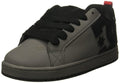 DC Men's Court Graffik Casual Skate Shoes, Grey/Black/red, 9 D M US