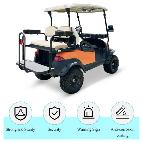 10L0L Universal Golf Cart Rear Seat Safety Grab Bar Fits for Club Car DS Precedent EZGO TXT RXV