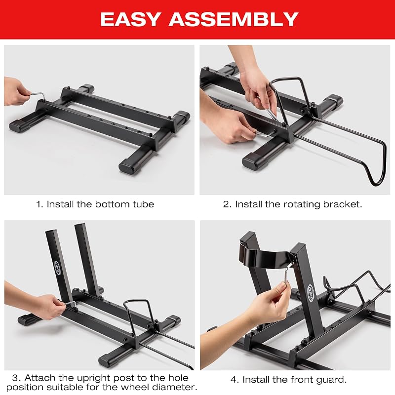 Floor Bicycle Stand for 20"-29" Bikes, 38kg Capacity – Freestanding Bike Rack