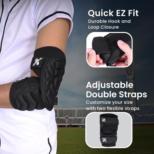 Exxact Sports Defender Plus Baseball Elbow Guard - Adjustable Youth & Adult Softball Protection