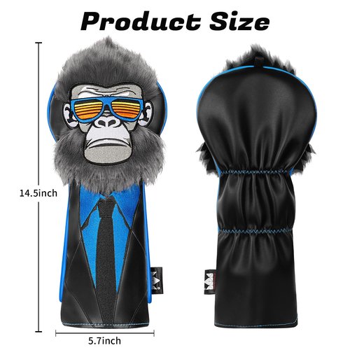 Craftsman Golf Gorilla with Suits Want to Take a Vacation 460CC Driver Headcover Gift for Men