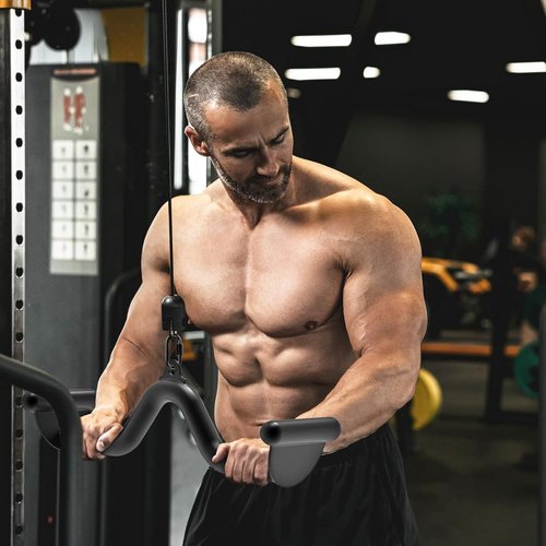 Kipika LAT Pull Down Bars - Versatile Cable Machine Attachment Set for Back Strength Training | 12" to 32" Sizes