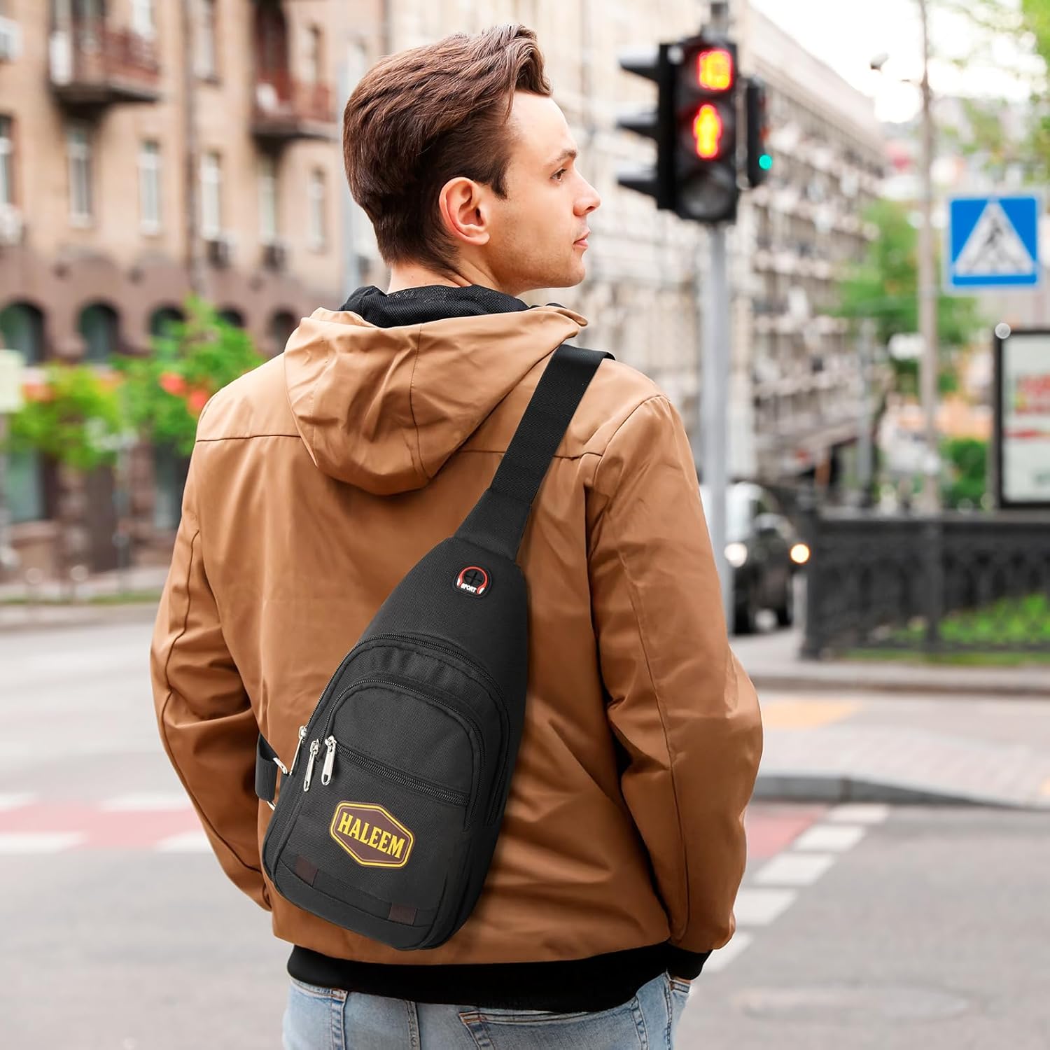 Skiennix Men's Sling Bag - Lightweight Crossbody Backpack with Multiple Pockets for Everyday Use