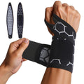 Skiennix Adjustable Wrist Support Brace - Breathable Wrap for Carpal Tunnel & Pain Relief | Unisex, One Size (Black)