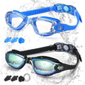 COOLOO Swim Goggles - Anti-Fog, UV Protection, Leak-Proof Design | 2 Pack for Adults & Kids