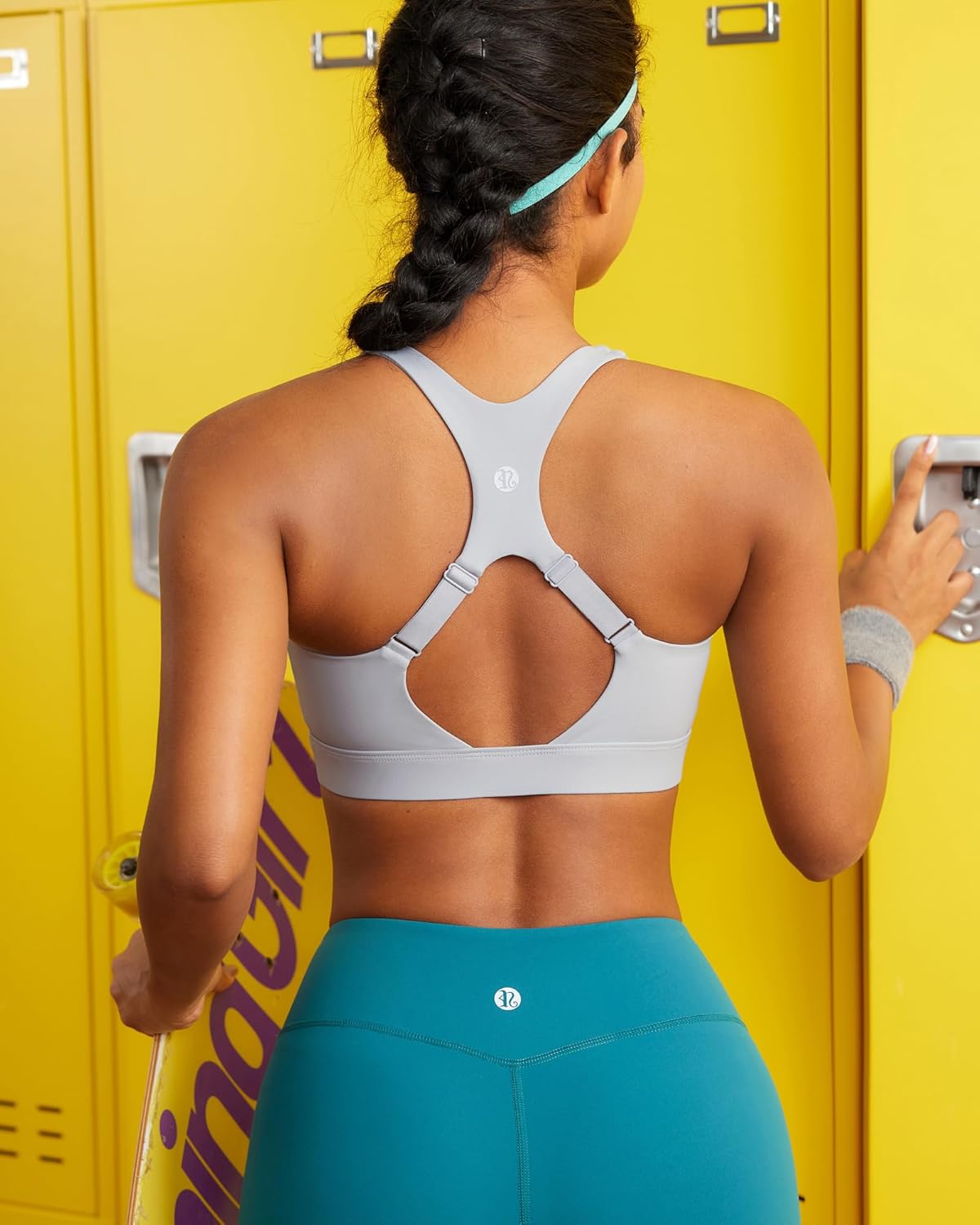 RUNNING GIRL High Support Sports Bra - Adjustable Straps & Sewn-In Pads for Women | Comfortable Fit