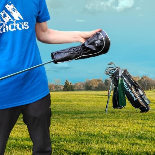 ROYMADE Golf Head Covers 3pcs Set, Driver Fairway Hybrid Woods Headcovers, 1# 3# X# PU Headcovers for Golf Club (Blue 3pcs(1 3 H))