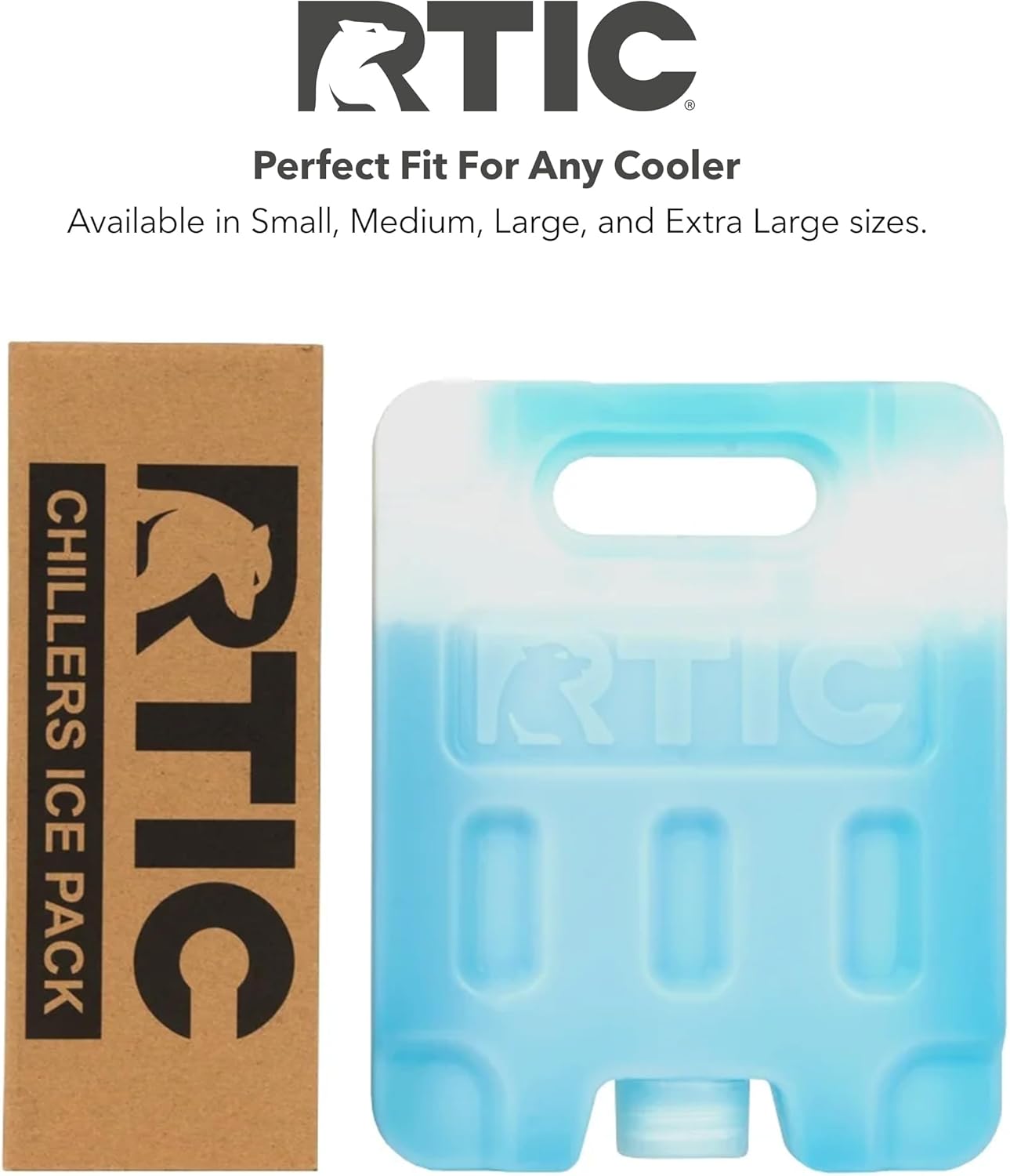 RTIC Reusable Cooler Ice Packs - Long-Lasting, Break-Resistant Design for Food & Drinks | 2 Pack