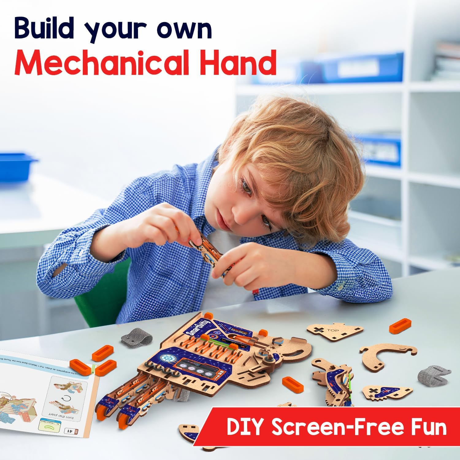 Smartivity DIY Robotic Mechanical Hand - Award-Winning STEM Toy for Kids Aged 8-14 | Perfect Birthday Gift