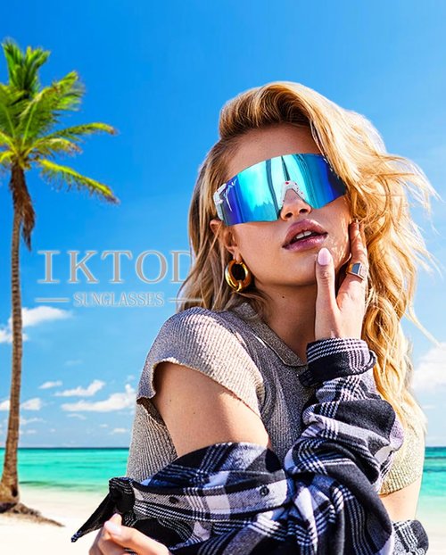 IKTOD Sports Sunglasses Men Women Anti-UV Baseball Sunglasses Cycling Running Softball Glasses