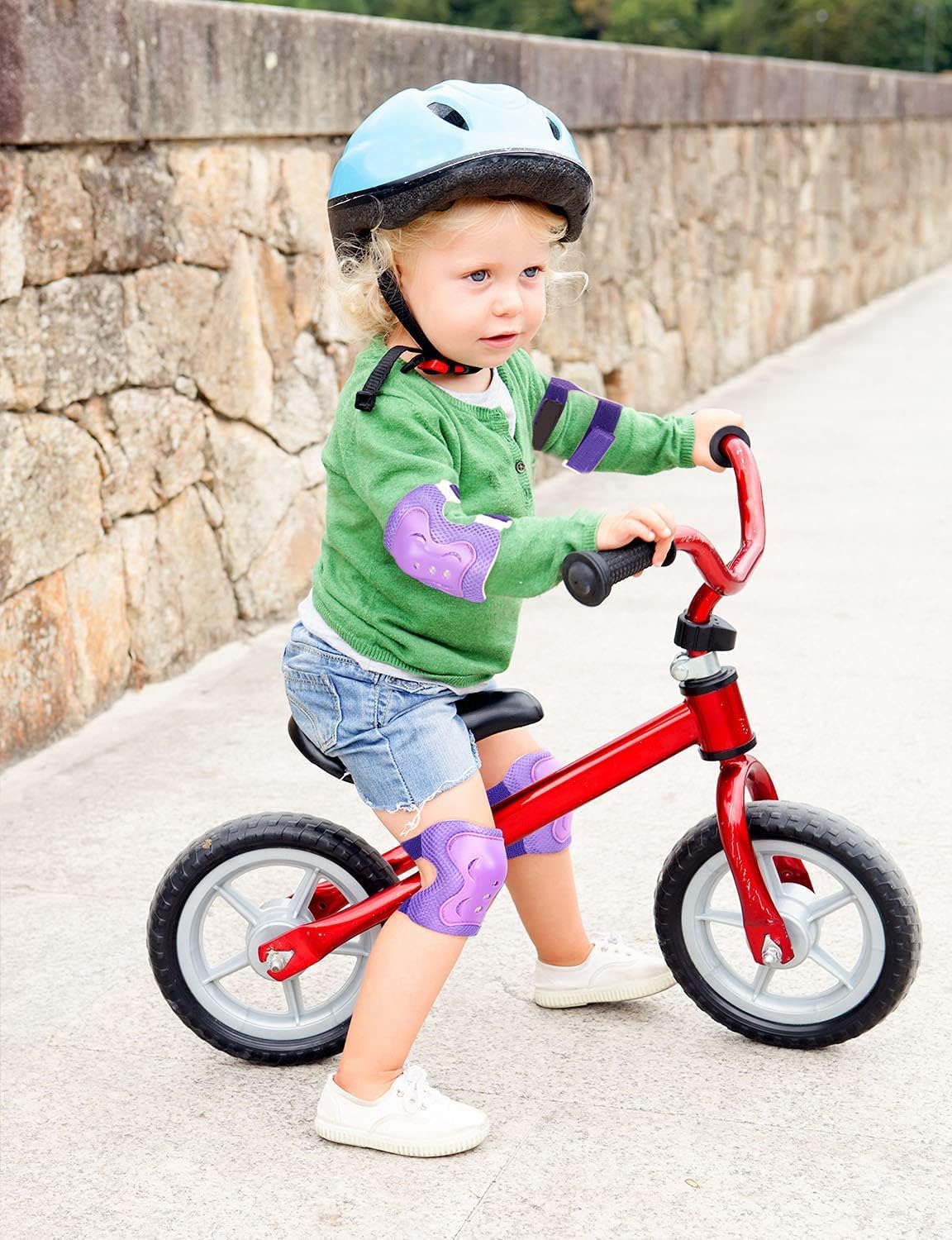 Skiennix Kids Protective Gear Set - Knee Pads, Elbow Pads & Wrist Guards | Ages 3-15 for Roller Skating, BMX & More
