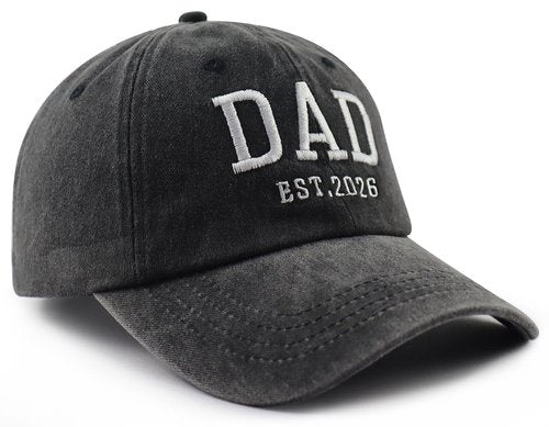 Dad Gifts from Daughter Son, Funny Embroidered New Dad EST 2026 Hat, Best Father Baseball Cap, Fathers Day Birthday Gifts for Papa Daddy Pappy Friend