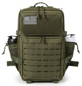 QT&QY Military Tactical Backpacks For Men Molle Daypack 45L Large 3 Day Bug Out Bag Hiking Rucksack With Bottle Holder